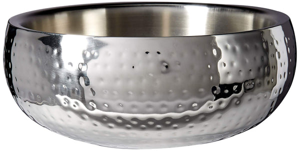Hammered Silver Salad Bowl