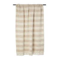 Stone Striped Cotton Throw