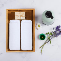 White Cotton Hand Towels (Set of 8)