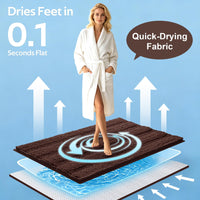 Brown Striped Chenille Bath Mat (Set of 3)