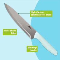 Aqua Knives & Cutting Board (Set of 5)