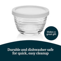 Glass Bowls With Lids (Set of 8)