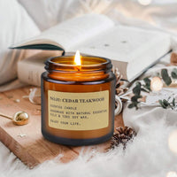 Amber Glass Scented Candles (Set of 4)