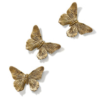 Copper Butterfly Wall Decor (Set of 3)