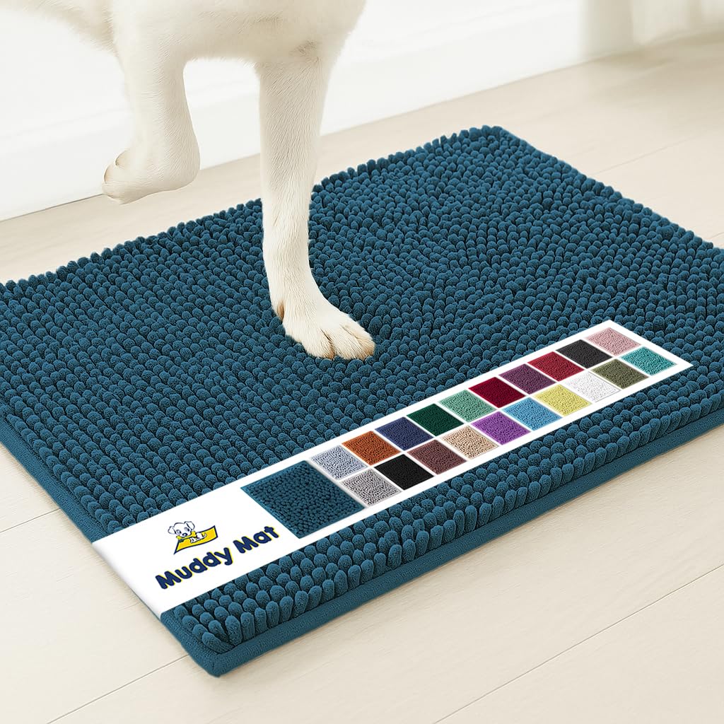 Atlantic Blue Chenille Doormat
