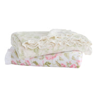 Green Botanical Plush Throw