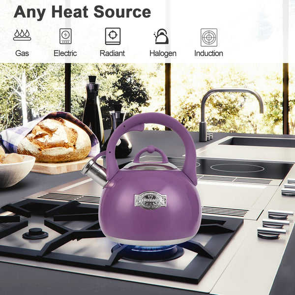 Purple Whistling Tea Kettle