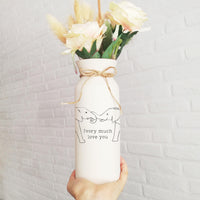 Ivory Elephant Keepsake Vase
