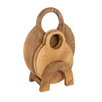 Round Mango Wood Cutting Boards (Set of 3)