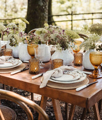 Amber Votive Candle Holders
