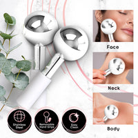 White Facial Ice Globes