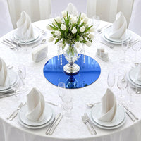 Blue Mirror Candle Plate (Set of 12)
