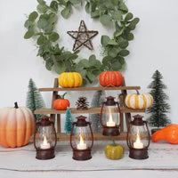 Brushed Red Mini Lanterns (Set of 12)