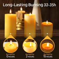 Beeswax Pillar Candles (Set of 6)