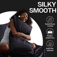 Black Satin Pillowcases (Set of 8)