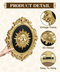 Gold Sun & Moon Wall Decor (Set of 2)