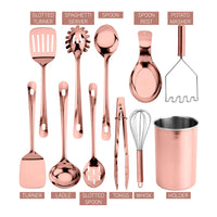 Rose Gold Kitchen Utensils (Set of 10)