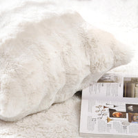 Cream Faux Wool Pillow Cover (Set of 2)
