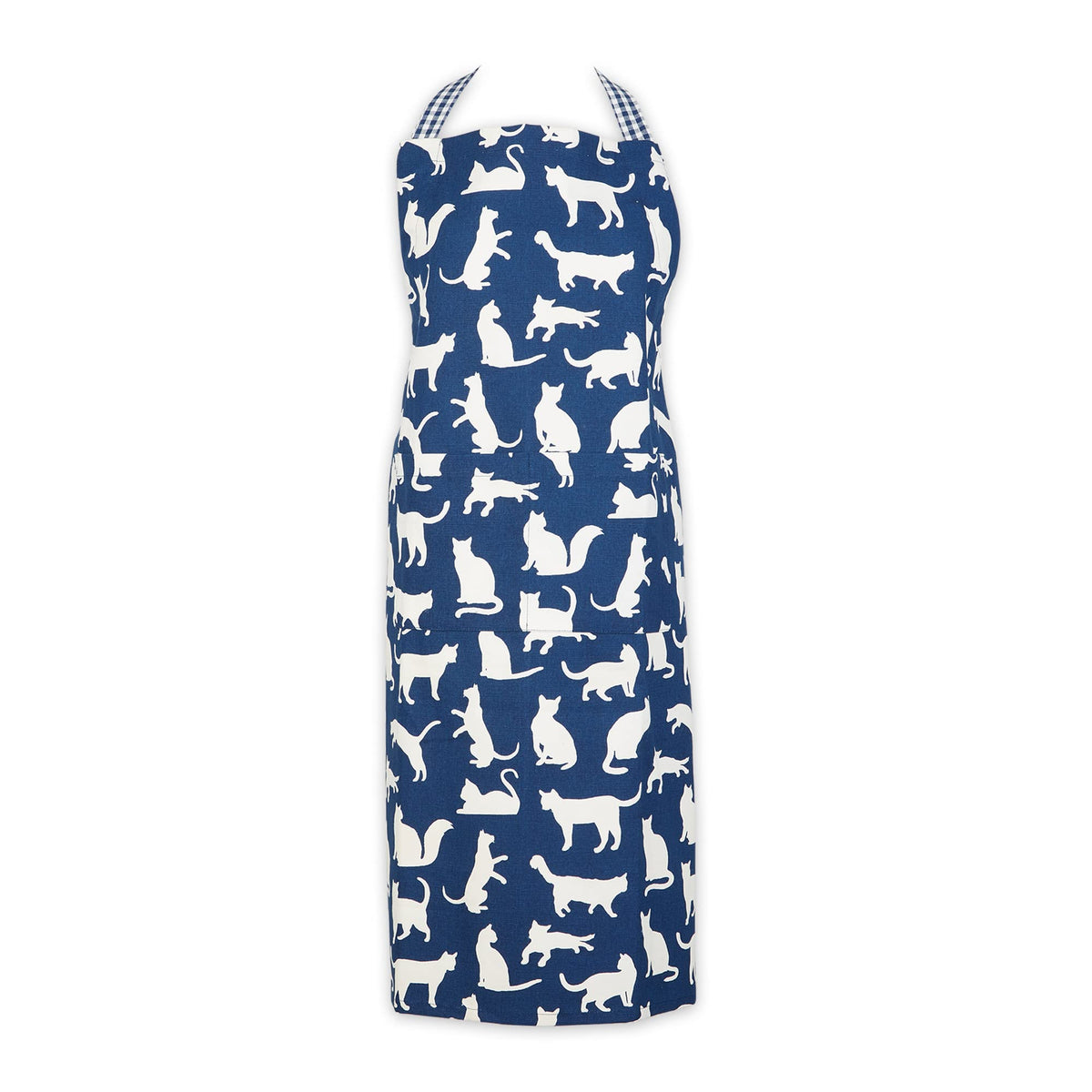 Navy Cat Print Apron