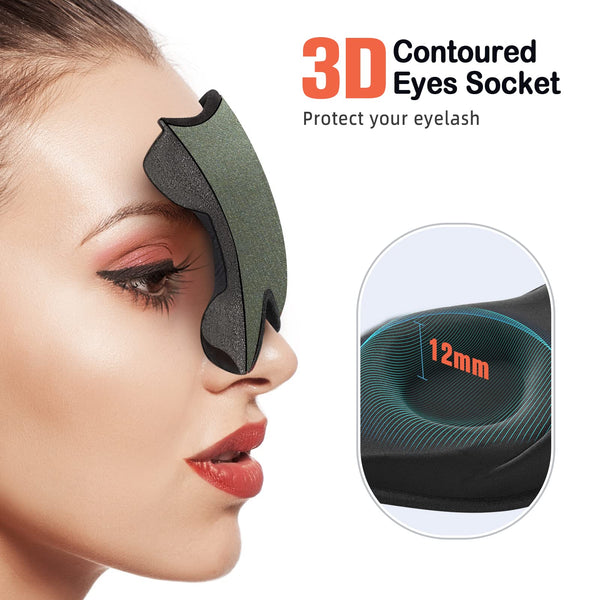 Olive Green Side-Sleeper Mask
