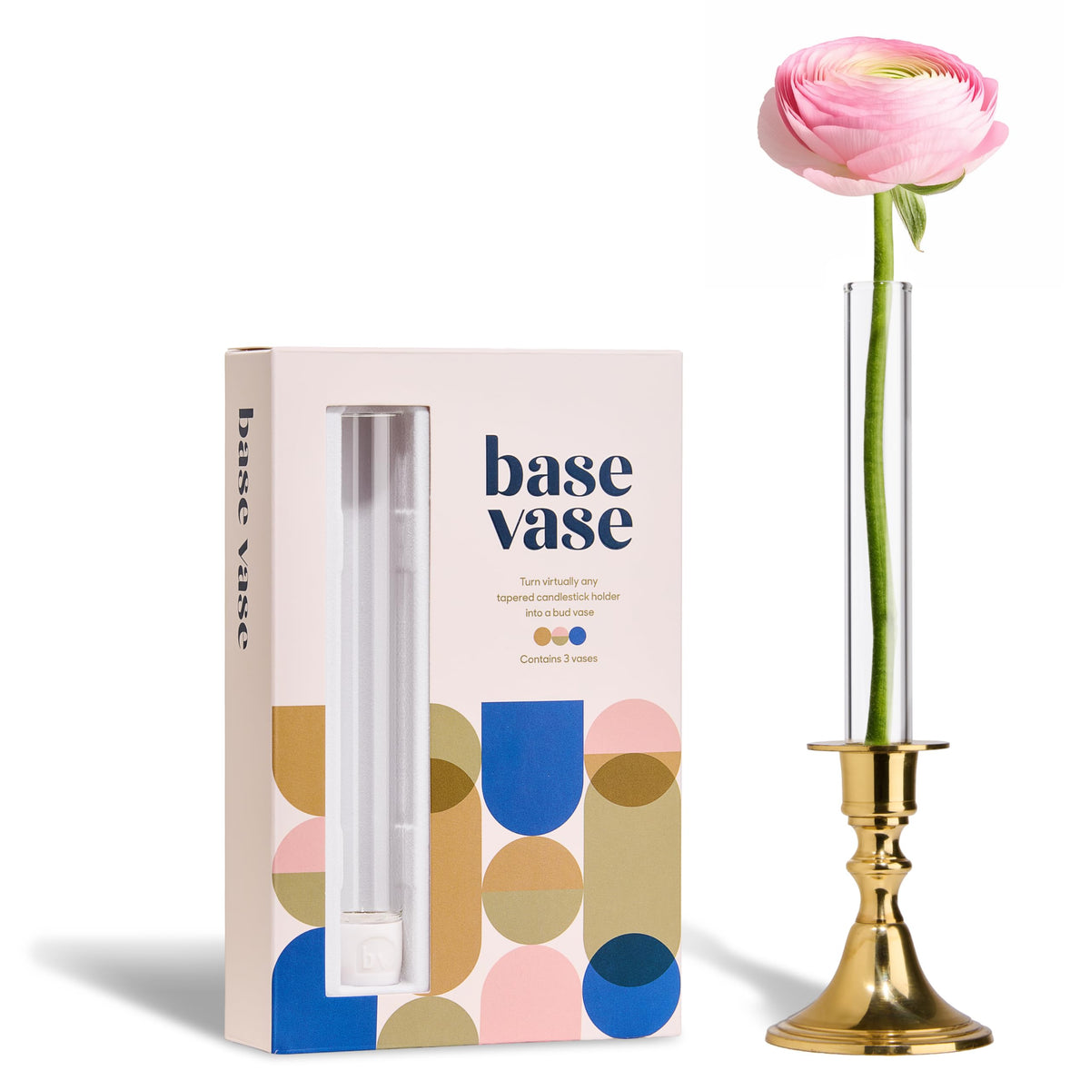 Clear Bud Vase for Candle Holder (Set of 3)