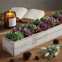 White Wooden Planter Box