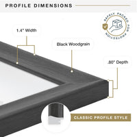 Black Woodgrain Gallery Frame