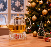 Clear Glass Teapot & Strainer