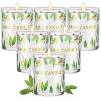 Sage Crystal Candles (Set of 6)