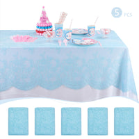 Blue Lace Tablecloth (Set of 5)