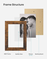 Rustic Brown Picture Frames (Set of 4)