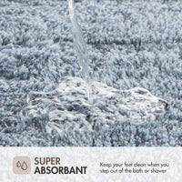 Blue Cotton Bath Runner