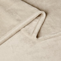 Beige Fleece Throw (Set of 2)