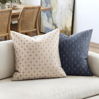 Blue Linen Throw Pillow Cover (Set of 2)