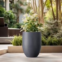 Charcoal Bullet Concrete Planter