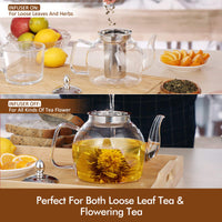 Clear Glass Teapot & Infuser