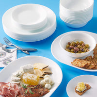 White Glass Dinner Set