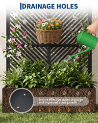 Metal Planter Box With Trellis
