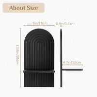 Black Wood Arch Candle Sconces (Set of 2)