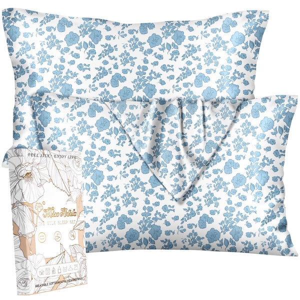Floral Silk Pillowcases Fresh (Set of 2)