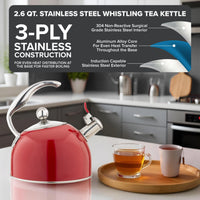 Red Whistling Tea Kettle