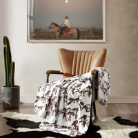 Brown Plush Throw Blanket