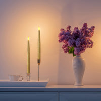Gold LED Taper Candles (Set of 2)