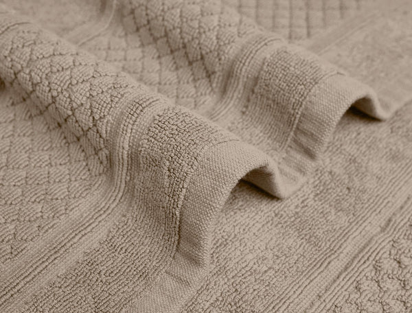 Beige Cotton Bath Mat (Set of 2)