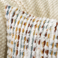Orange Tufted Lumbar Pillow Cover