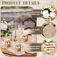 Rose Wood Tealight Holder (Set of 12)