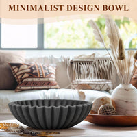 Black Stone Ruffle Bowl