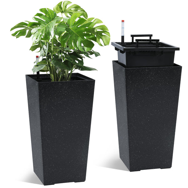 Black Dotted Planter (Set of 2)