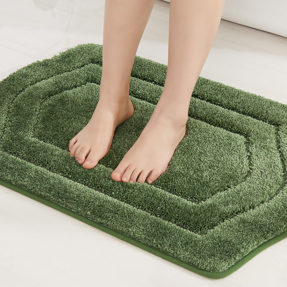 Green Plush Bath Mat