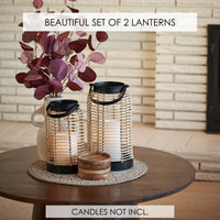 Rattan Boho Lanterns (Set of 2)